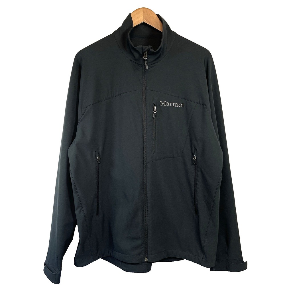 Marmot Mens M3 Softshell Bero Full Zip Windproof‎ Jacket Size XL Black L900936